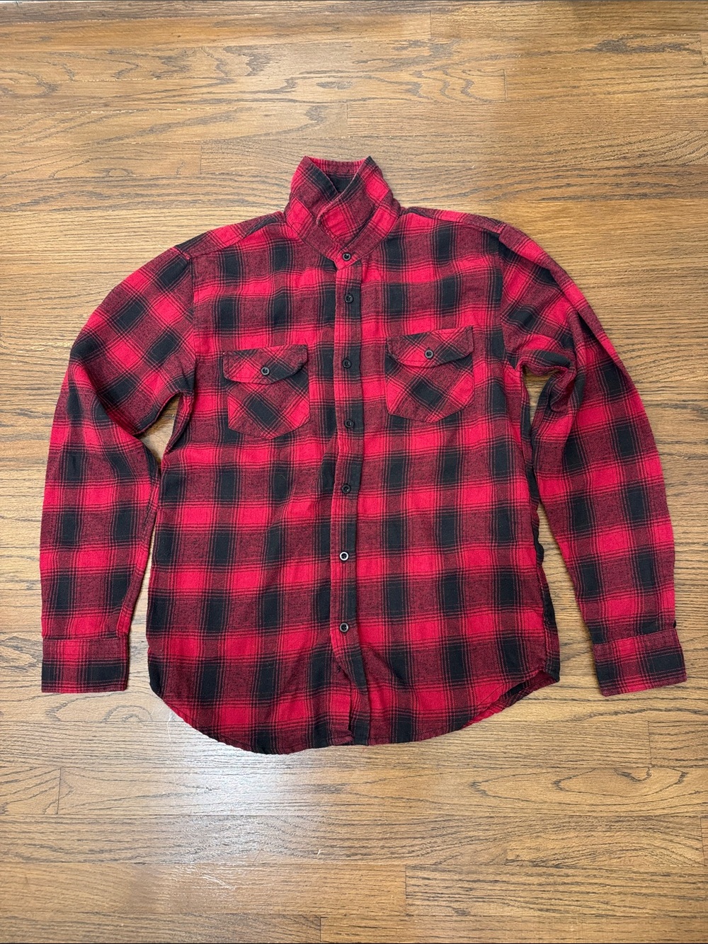 RSQ Red and Black Plaid Flannel